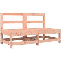 Berkfield Home Garden Middle Sofas 2 pcs Solid Wood Douglas in Brown