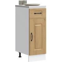 Berkfield Home Kitchen Base Cabinet Kalmar Artisan Oak Engineered Wood in Brown