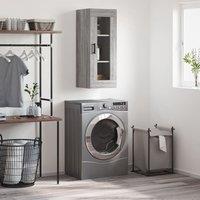 Berkfield Home Wall Mounted Cabinet Grey Sonoma 34.5x34x90 cm