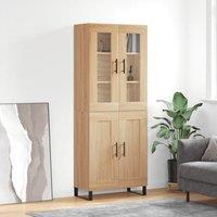 Berkfield Home Highboard Sonoma Oak 69.5x34x180 cm Engineered Wood in Brown
