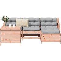 Berkfield Home 5 Piece Garden Sofa Set Solid Wood Douglas Fir in Brown