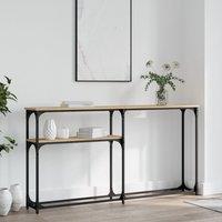 Berkfield Home Console Table Sonoma Oak 145x22.5x75 cm Engineered Wood in Brown