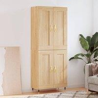 Berkfield Home Highboard Sonoma Oak 69.5x34x180 cm Engineered Wood in Brown