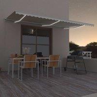 Berkfield Home Manual Retractable Awning with LED 600x300 cm Cream