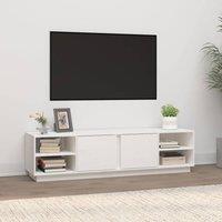 Berkfield Home TV Cabinet White 156x40x40 cm Solid Wood Pine | Size: 156 x 40 x 40 cm