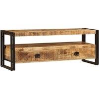 Berkfield Home TV Cabinet 120x35x45 cm Solid Mango Wood in Brown | Size: 120 x 35 x 45 cm