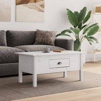 Berkfield Home Coffee Table BODO White 100x55x45 cm Solid Wood Pine | Size: 100 x 55 x 45 cm