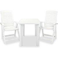 Berkfield Home 3 Piece Bistro Set Plastic White