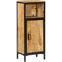 Berkfield Home Bathroom Cabinet 40x27x90 cm Solid Wood Mango & Iron in Brown | Size: 40 x 27 x 90 cm