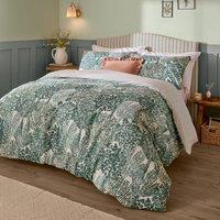 Wylder Topiary Reversible Floral Duvet Cover Set in Green | Size: Double