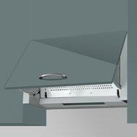 SIA 60cm Silver Built In Cooker Hood Kitchen Extractor Fan - INT60SS