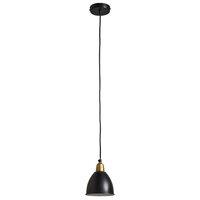 ValueLights Eli Black & Gold Ceiling Light Pendant with LED Bulb