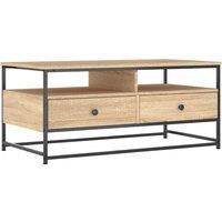 Berkfield Home Coffee Table Sonoma Oak 100x51x45 cm Engineered Wood in Light Brown | Size: 100 x 51 x 45 cm