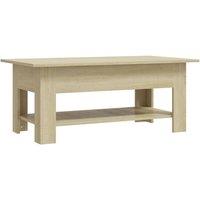 Berkfield Home Coffee Table Sonoma Oak 102x55x42 cm Engineered Wood in Light Brown | Size: 102 x 55 x 42 cm