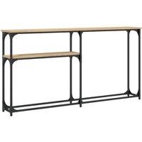 Berkfield Home Console Table Sonoma Oak 145x22.5x75 cm Engineered Wood in Brown