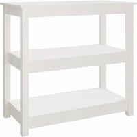 Berkfield Home Console Table White 80x40x74 cm Solid Wood Pine | Size: 80 x 40 x 74 cm