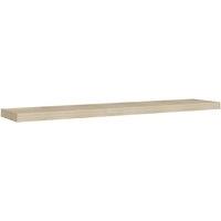 Berkfield Home Floating Wall Shelf Oak 120x23.5x3.8 cm MDF in Light Tan