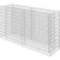 Berkfield Home Gabion Raised Bed Galvanised Steel 180x50x100 cm in Silver | Size: 180 x 50 x 100 cm