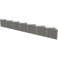 Berkfield Home Gabion Wall Galvanised Steel 450x30x50 cm in Silver | Size: 450 x 30 x 50 cm