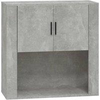 Berkfield Home Wall Cabinet Concrete Grey 80x33x80 cm Engineered Wood | Size: 80 x 33 x 80 cm