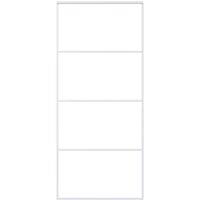 Berkfield Home Sliding Door Frosted ESG Glass & Aluminium 90x205 cm White