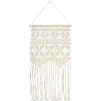 Berkfield Home Macrame Wall Hanger 40x80 cm Cotton in Cream