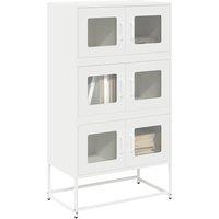 Berkfield Home Highboard White 68x39x123 cm Steel | Size: 68 x 39 x 123 cm