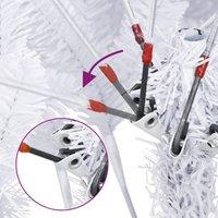 Berkfield Home Beautiful Artificial Hinged Christmas Tree with Stand White 120 cm