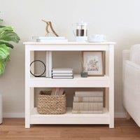 Berkfield Home Beautiful Console Table White 80x40x74 cm Solid Wood Pine | Size: 80 x 40 x 74 cm