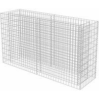 Berkfield Home Durable Gabion Raised Bed Galvanised Steel 180x50x100 cm in Silver | Size: 180 x 50 x 100 cm