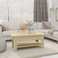 Berkfield Home Coffee Table Sonoma Oak 102x55x42 cm Engineered Wood in Brown | Size: 102 x 55 x 42 cm