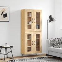 Berkfield Home Highboard Sonoma Oak 69.5x34x180 cm Engineered Wood in Brown