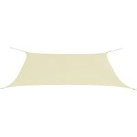 Berkfield Home Sunshade Sail Oxford Fabric Rectangular 4x6 m Cream in Beige