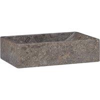 Berkfield Home Sink 45x30x12 cm Marble High Gloss Grey | Size: 45 x 30 x 12 cm
