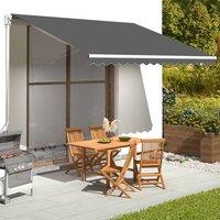 Berkfield Home Replacement Fabric for Awning Anthracite 4x3.5 m in Black