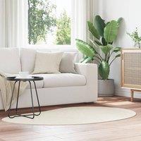 Berkfield Home Area Rug Cream 120x170 cm Polyester Non-Slip | Size: Medium