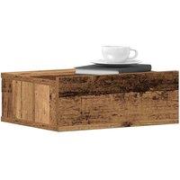 Berkfield Home Floating Nightstands 2 pcs Old Wood 40x32x15 cm Engineered Wood in Brown | Size: 40 x 32 x 15 cm