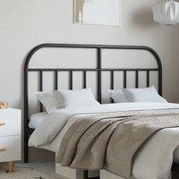 Berkfield Home Metal Headboard Black 140 cm