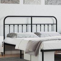 Berkfield Home Metal Headboard Black 160 cm