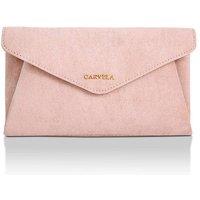 Carvela Women's 'Megan Envelope Clutch' Suedette Bag in Pale Pink