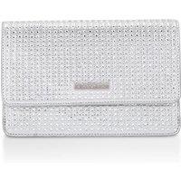 Carvela Women's 'Kianni Clutch' Fabric Bag in Silver
