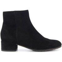 Dune London Women's Wide Fit 'Pippie' Suede Ankle Boots in Black | Size: 5