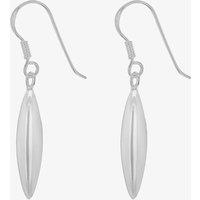 T.H.Baker Women's Sterling Silver Oblong Dropper Earrings 8.54.0319