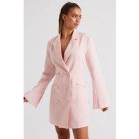 Urban Bliss Women's Flare Fitted Blazer Dress in Baby Pink | Size: 6