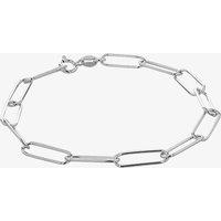 T.H.Baker Women's Silver Paperlink Chain Bracelet 8.29.1542 | Size: 7.5inch