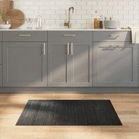 Berkfield Home Rug Rectangular Grey 70x100 cm Bamboo | Size: Medium