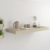 Berkfield Home Floating Wall Shelf Oak 60x23.5x3.8 cm MDF in Brown
