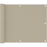 Berkfield Home Balcony Screen Beige 75x500 cm Oxford Fabric
