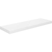 Berkfield Home Floating Wall Shelf High Gloss White 80x23.5x3.8 cm MDF