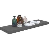 Berkfield Home Durable Floating Wall Shelf High Gloss Grey 80x23.5x3.8 cm MDF